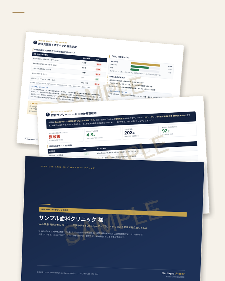Web集患 健康診断レポート（見本）